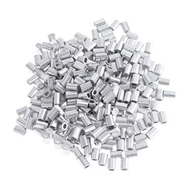 Imagem de YIJU 100 unidades de fio de pesca tubo de latão para pesca de cano de crimpagem conector de equipamento de pesca de resistência, 1,2 mm