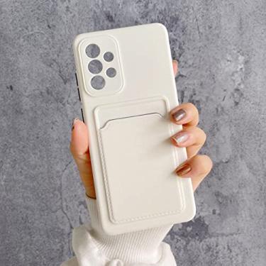 Imagem de Porta-cartão carteira capa soft coverphone para samsung a72 a32 a12 a52 a51 a71 note 20 ultra note10 m12 m31s s20 s21 plus ultra, branco, para samsung s30 ultra