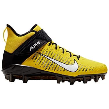 Imagem de Nike Alpha Menace Pro 2 Mid AQ3209-701 Yellow-White-Black Men's Football Cleats 10 US