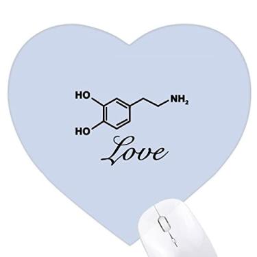 Imagem de Mousepad Love Couple Estrutura Checal Molécula Coração Tapete de Borracha para Jogos Escritório