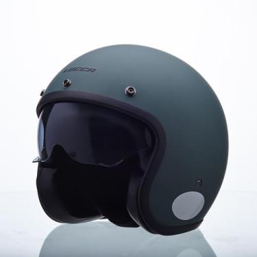 Capacete Custom Aberto Etceter Seven Eight Fosco com Viseira Bubble -  Capacete de Moto - Magazine Luiza