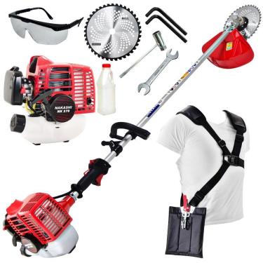 Imagem de Roçadeira Profissional Lateral Nakashi T270N Motor 2 Tempos Robusta de Alta Potência Com Empunhadura Circular