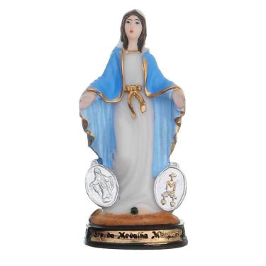 Imagem de Imagem de Nossa Senhora das Graças com Medalha em Resina - 9cm
