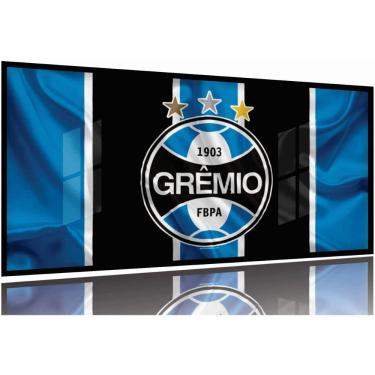 Imagem de Quadro Decorativo Sala Quarto Escritório Grêmio 130x60 Moldura Preta 2x2