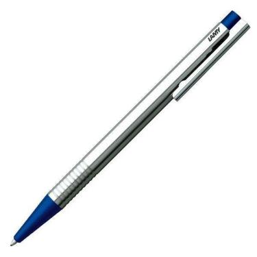 Imagem de Caneta Esferográfica Lamy Logo Aço Inoxidável Azul