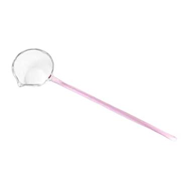 Imagem de Baoblaze Concha de servir 9,92" boca soprado borossilicato alto livre de BPA colher elegante utensílio de servir para, de, ROSA