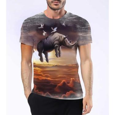 Imagem de Camisa Camiseta Rinoceronte Animal África Marfim Chifre 10 - Estilo Kr
