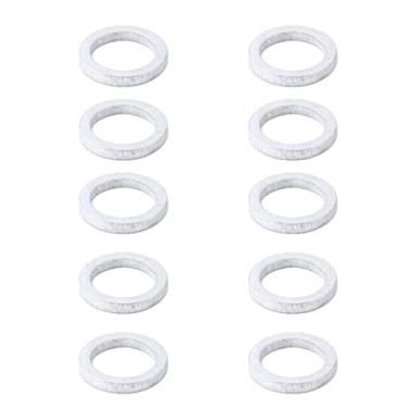 Imagem de simhoa Bolsa com 10 peças de arruela espaçadora de bicicleta para fixação de corrente de haste