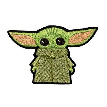 Imagem de Aplique de ferro bordado para bebês Yoda Star Wars Chibi Mandalorian infantil