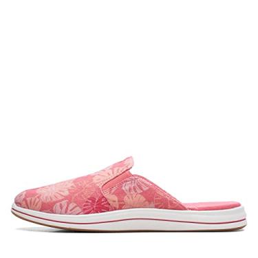 Imagem de Clarks Tênis masculino Breeze Shore Mule, Lona floral coral, 9 Narrow