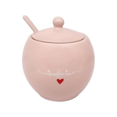 Imagem de Açucareiro L'amour Em Porcelana Rosa 350ml - Hauskraft