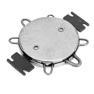 Imagem de Akozon Medidor de lacuna de vela de ignição, 0,64-1,14 mm / 0,025-0,45" Alumínio 6 linhas em forma de folha de carro ferramenta de calibre de ignição para acessórios de motocicleta ajuste de medição (preto e prata)
