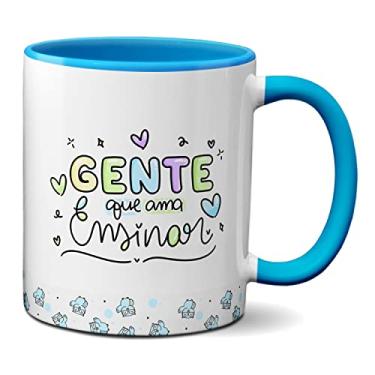 Imagem de Caneca Dia Do Professor É Gente Que Ama Ensinar Presente (Azul)