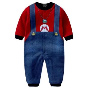 Imagem de Macacão Pijama Super Mario Bros Infantil Tip Top - Alemark