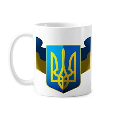 Imagem de Ucrânia National Emblem Country Caneca Cerâmica Café Porcelana Utensílios de Mesa