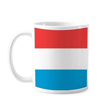 Imagem de Luxemburgo Bandeira Nacional Europa País Caneca Cerâmica Café Porcelana Utensílios de Mesa