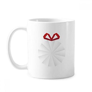 Imagem de Caneca de decoração de origami de Natal abstrata branca cerâmica xícara de porcelana de café louça