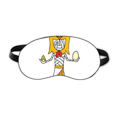 Imagem de Egito Múmia Horus Chapéu de galinha Sono Eye Shield Soft Night Blindfold Shade Cover