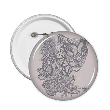 Imagem de Desenho de leopardo, arte déco, presente, alfinetes modernos, emblema, botão, decoração, acessório, 5 peças