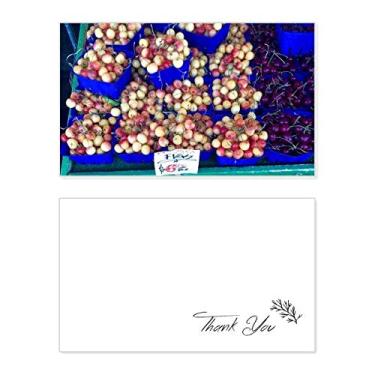 Imagem de Foto de frutas frescas cereja foto cartão de agradecimento papel de aniversário saudação apreciação de casamento