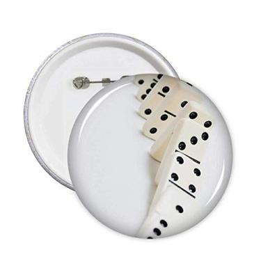 Imagem de Pai Gow Domino Gambling Foto Pinos redondos Emblema Emblema Acessório Decoração 5 peças