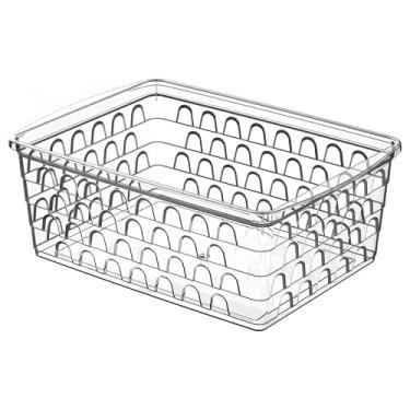 Imagem de Cesto Organizador Multiuso Extra Grande Transparente 11x20x29