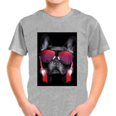 Imagem de Camiseta Bulldog Francês Pet Cachorro Cinza Infantil02 - Design Camise