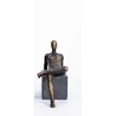 Imagem de Figura Decorativa em Resina Bronze 19cm SS0231 BTC