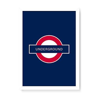 Imagem de Arte Maníacos Quadro Decorativo Underground - 23x16,25cm (Moldura caixa em laca branca)