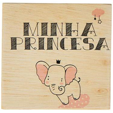 Imagem de Arte Maníacos Bloco em madeira Minha Princesa - 15x15cm