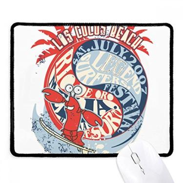 Imagem de Mouse pad World Beach Lagosta Marine Organismo Tapete de borracha para jogos
