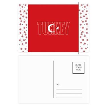 Imagem de Cartão postal de Natal com nome da bandeira do país de peru com flores comemorativas cartão postal de bênção