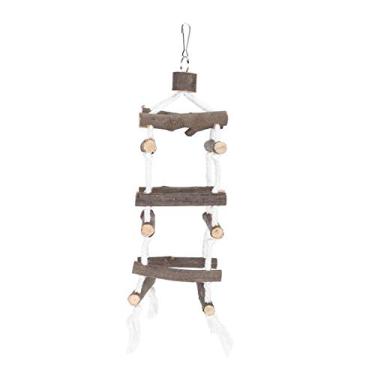 Imagem de Venda Louca Escada de madeira, papagaios, ponte, papagaios, escadas, com brinquedo de mastigar para papagaios