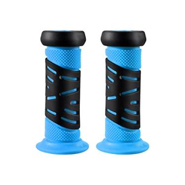 Imagem de Tachiuwa Punhos de guidão de bicicleta Punhos de guidão de bicicleta Manuseio confortável Punhos de bicicleta para meninos e meninas que em bicicletas de, Azul claro