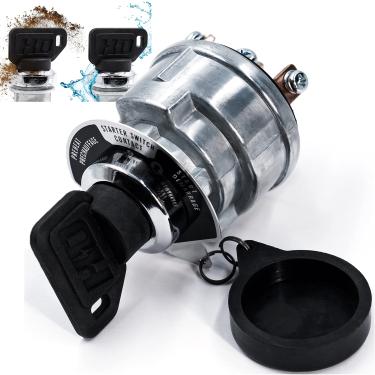 Imagem de Interruptor de chave de ignição de interruptor HD substitui trator compacto Kubota B5100 B6100 B7100 V1505, 66706-55120 Inclui 3 chaves e capa protetora