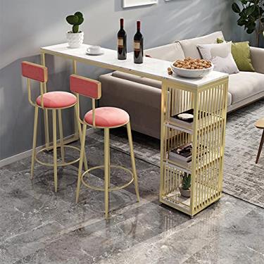 Imagem de Cadeiras de jantar banquetas de bar banquetas de bar rosa conjunto de 2, cadeiras de bar de veludo modernas com encosto e banquinho para os pés, banqueta alta para cozinha, jantar, pub tudo está bem