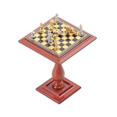 Imagem de STOBAZA 1Pc Acessórios De Decoração De Mini Quarto Xadrez Em Miniatura Decoração De Mini Quarto Suprimentos Miniaturas Mini Miniatura Decoração Boneca Playsets Modelo Quarto Decorar Casa