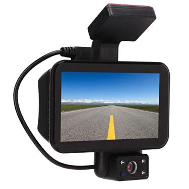 Imagem de Câmera de painel duplo, câmera frontal e traseira universal HD gravador de direção grande angular de 120° com sensor G e gravação de emergência gravador de carro suporta cartão TF de 32 GB máx