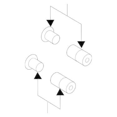 Imagem de Mopar Bucha de pinça de freio a disco 68122283AA (frontal) Fiat 500L Ram ProMaster City