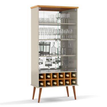 Imagem de Cristaleira Estela 2 PT Off White e Cinamomo