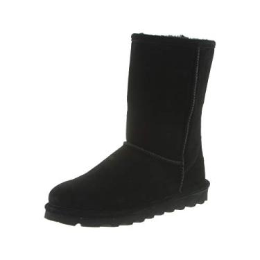 Imagem de BEARPAW Elle Short Feminino Várias Cores | Bota Feminina Clássica Suede | Bota Feminina Slip On | Bota de Inverno Confortável, Black Ii, 8