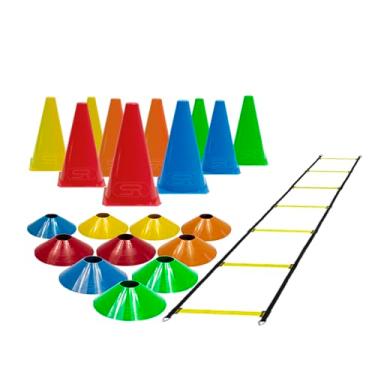 Imagem de 10 Cones + 10 Pratos + 1 Escada - Treinamento Funcional