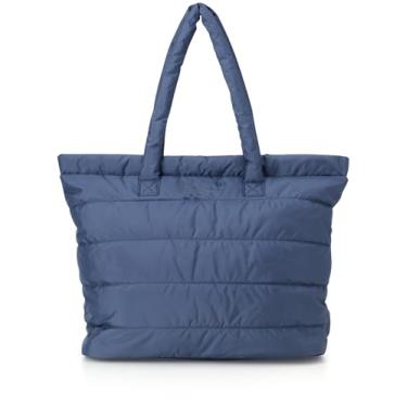 Imagem de Reebok Bolsa feminina – Bolsa de ombro acolchoada para academia esportiva – bolsa de mão casual, Costa Leste Azul, One Size