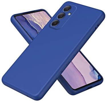 Imagem de Capa de telefone para Samsung Galaxy A13 A14 A04S A05S A15 A23 A24 A33 A53 A73 A34 A54 5G Capa traseira de silicone líquido, azul escuro, para A24 4G
