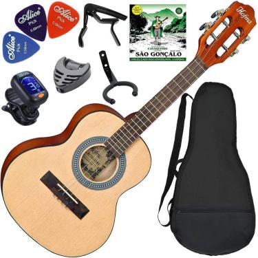 Imagem de Kit Cavaquinho Eletroacústico Hofma Hcv30P Stnt Natural