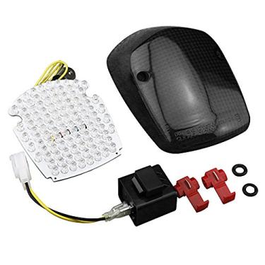 Imagem de Mallofusa Luz traseira de freio LED integrada para motocicleta compatível com HONDA SHADOW ACE 750 2002-2003/ SABRE 1100 2000-2008/ AERO/DELUXE 750 1998-2002/ TOURIER 1997-2003 Lentes fumê
