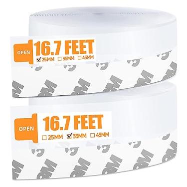 Imagem de Bruiefpap Fita de Vedação de Silicone para Portas e Janelas, 2 Rolos, 10 m / 33 pés, Transparente