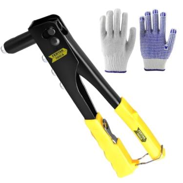 Imagem de Alicate Rebite Rebitador Rebitadeira 10" Manual Profissional Com Chave + Luva Pigmentada | Fertak