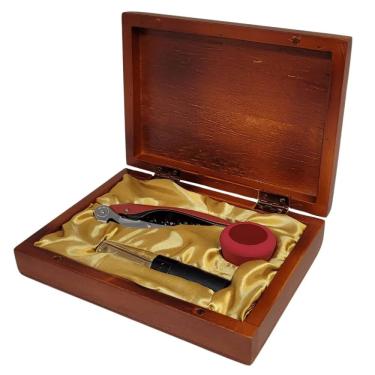 Imagem de Kit Acessórios Para Vinho 3 peças com Caixa de Madeira Gift