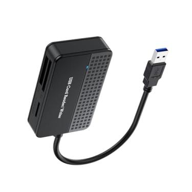 Imagem de Adaptador de leitor de cartão de memória SD 4 em 1 adaptador de hub de cartão para computador